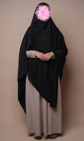 Anisah Stretch Hijaab 125*200 - Zwart