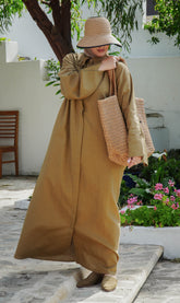Elisa Linen Blouse Dress DESERT