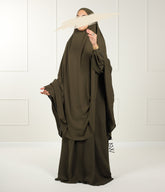 A-Lijn Puff Abaya Arrzha Stretch - Army Green