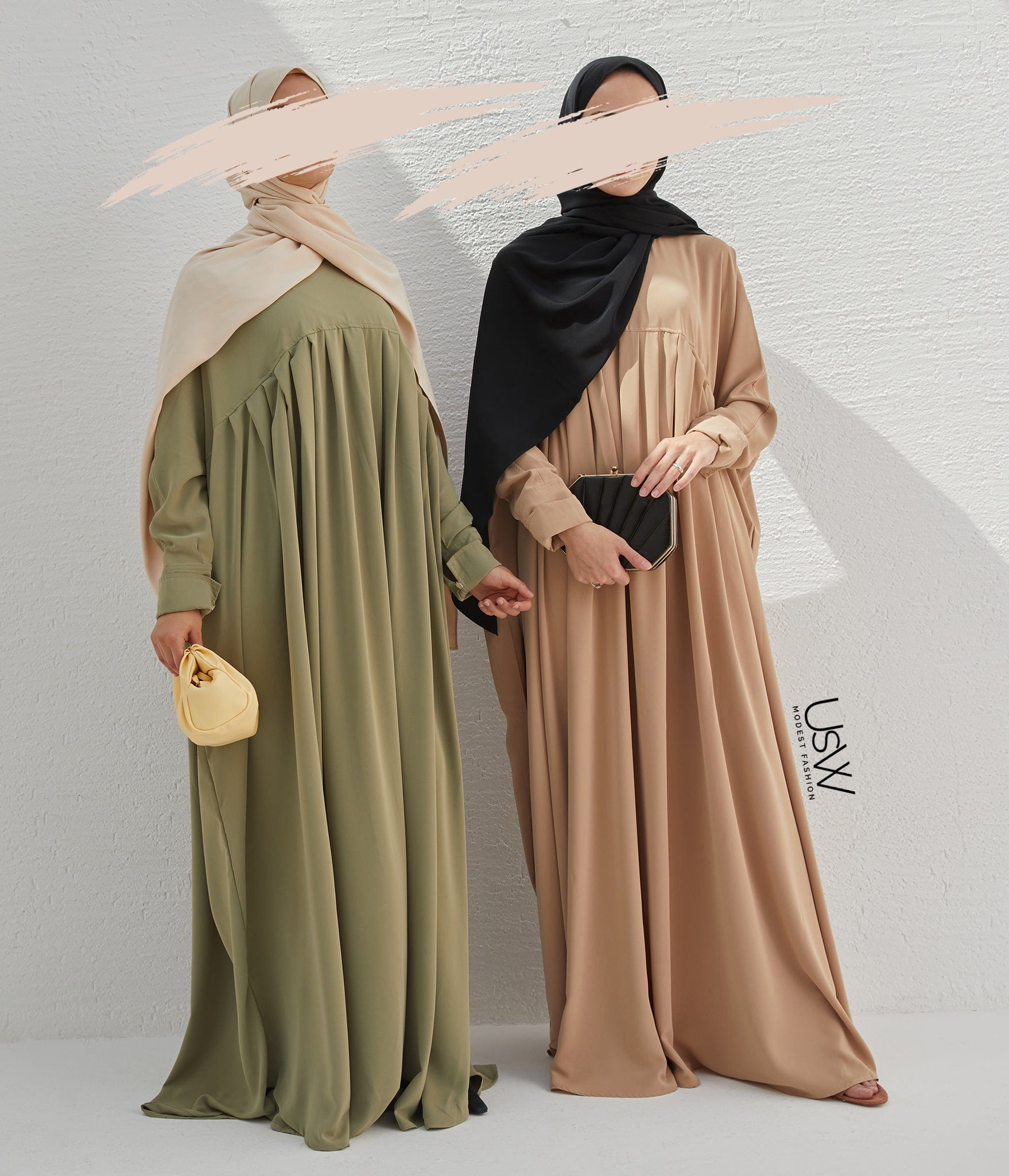 Jilbab Qatariyya PEARL STRETCH - Fern Green