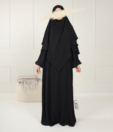 A-lijn Abaya Jazz (Option: Double D. Khimar) - Black