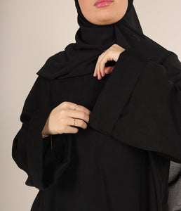 Zahraa Kimono Abaya - Black