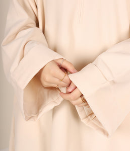 Zahraa Kimono Abaya - Cream