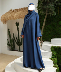 Abaya Kimono A-lijn Jazz + Hijab UsW - Jeans Blue