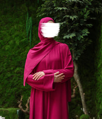 Abaya Kimono A-lijn Jazz + Hijab UsW - Framboise