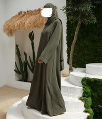 Abaya Kimono A-lijn Jazz + Hijab UsW - Olive