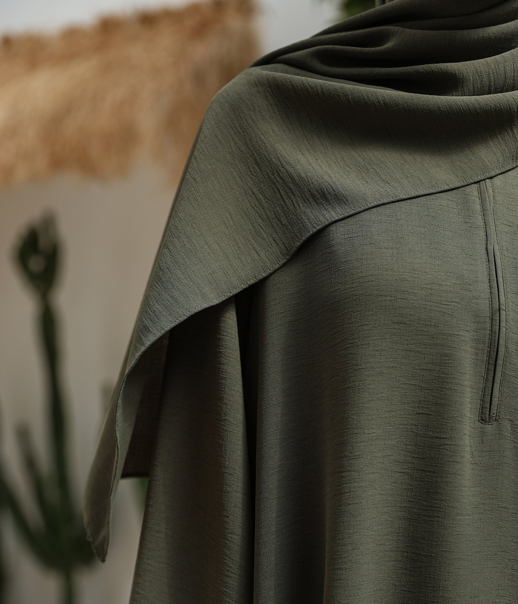 Abaya Kimono A-lijn Jazz + Hijab UsW - Olive