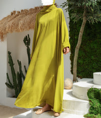 Abaya Kimono A-lijn Jazz + Hijab UsW - Lime