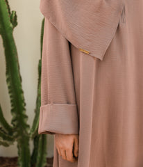 Abaya Kimono A-lijn Jazz + Hijab UsW - Mink