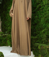 Linnen Kimono Abaya NIQIRAH - Taupe