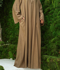 Linnen Kimono Abaya NIQIRAH - Taupe