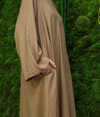 Linnen Kimono Abaya NIQIRAH - Taupe