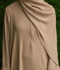 Abaya Kimono A-lijn Jazz + Hijab UsW - Taupe