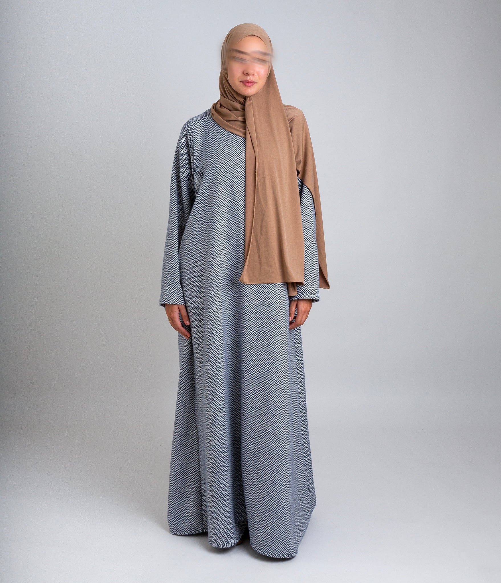 Abaya Tweed Blue Grey