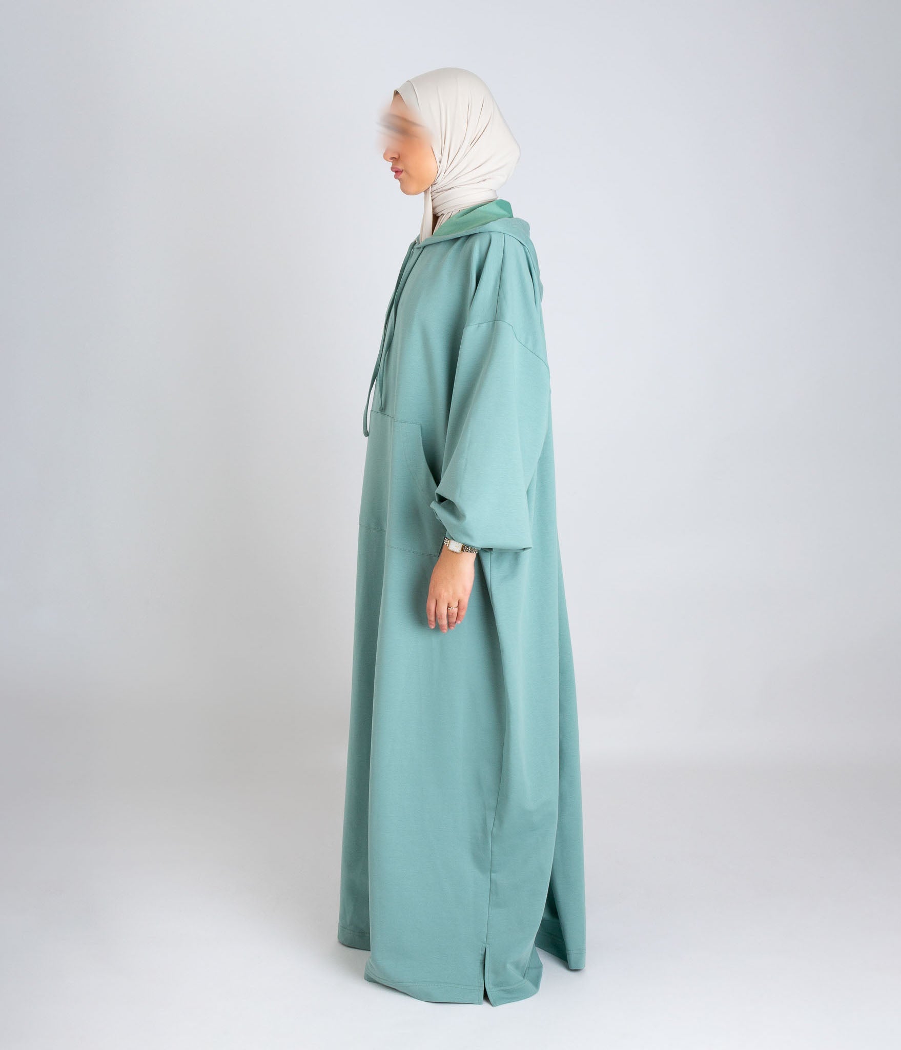 Long Casual Hoodie (UsW) - Mint