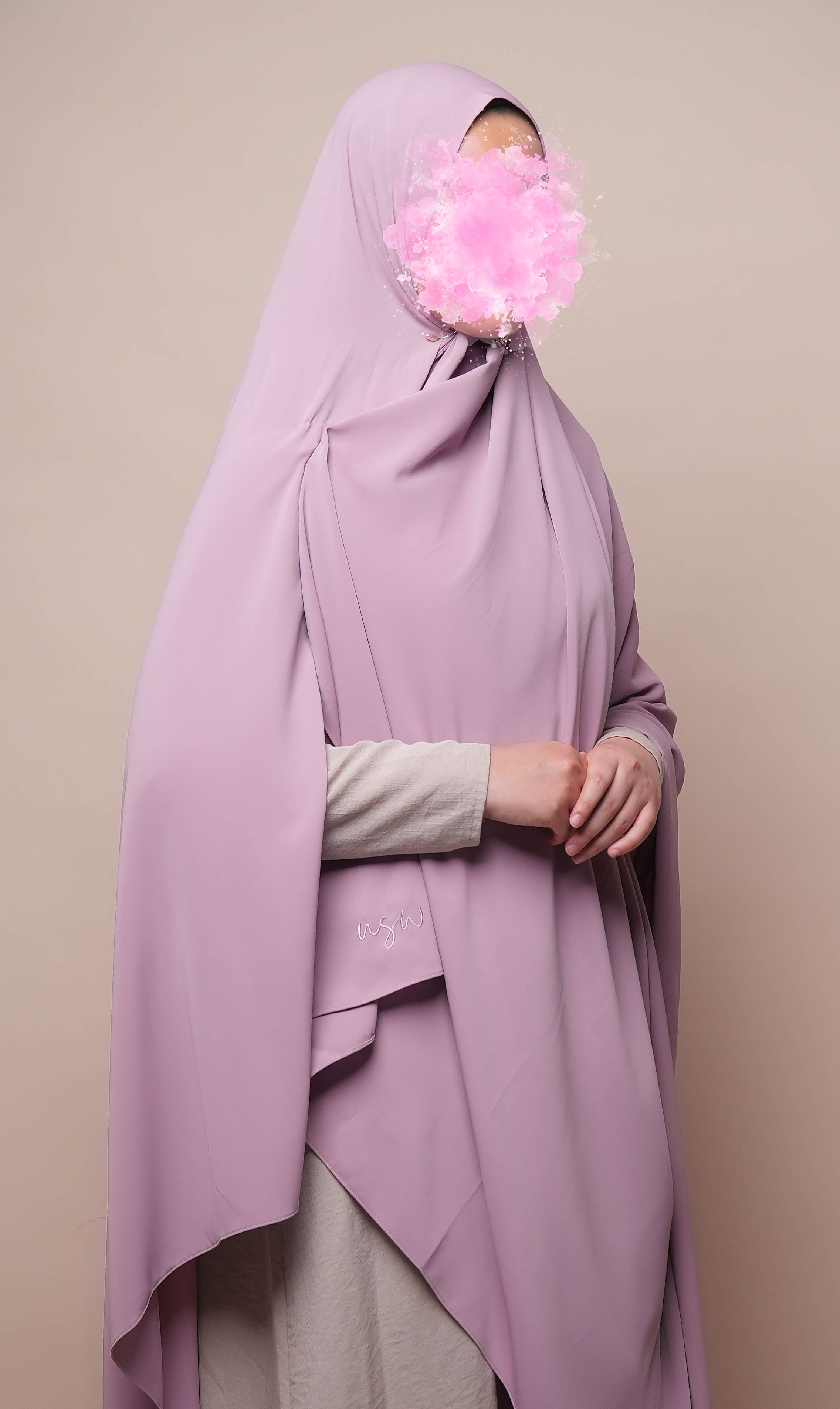Anisah Stretch Hijaab 125*200 - Lavender Haze