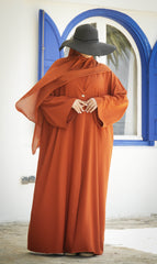 Elizabeth Open Abaya SET - AMBER