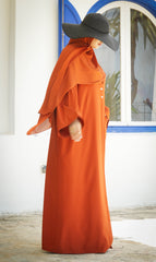 Elizabeth Open Abaya SET - AMBER