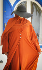 Elizabeth Open Abaya SET - AMBER