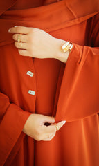 Elizabeth Open Abaya SET - AMBER