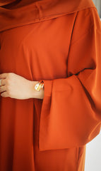 Elizabeth Open Abaya SET - AMBER