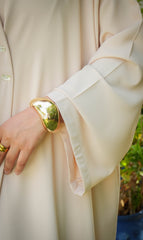 Elizabeth Open Abaya SET - SAND STONE