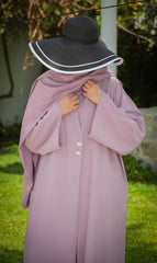 Elizabeth Open Abaya SET - LAVENDER HAZE