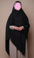 Anisah Stretch Hijaab 125*200 - Zwart