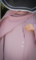 Elizabeth Open Abaya SET - LAVENDER HAZE