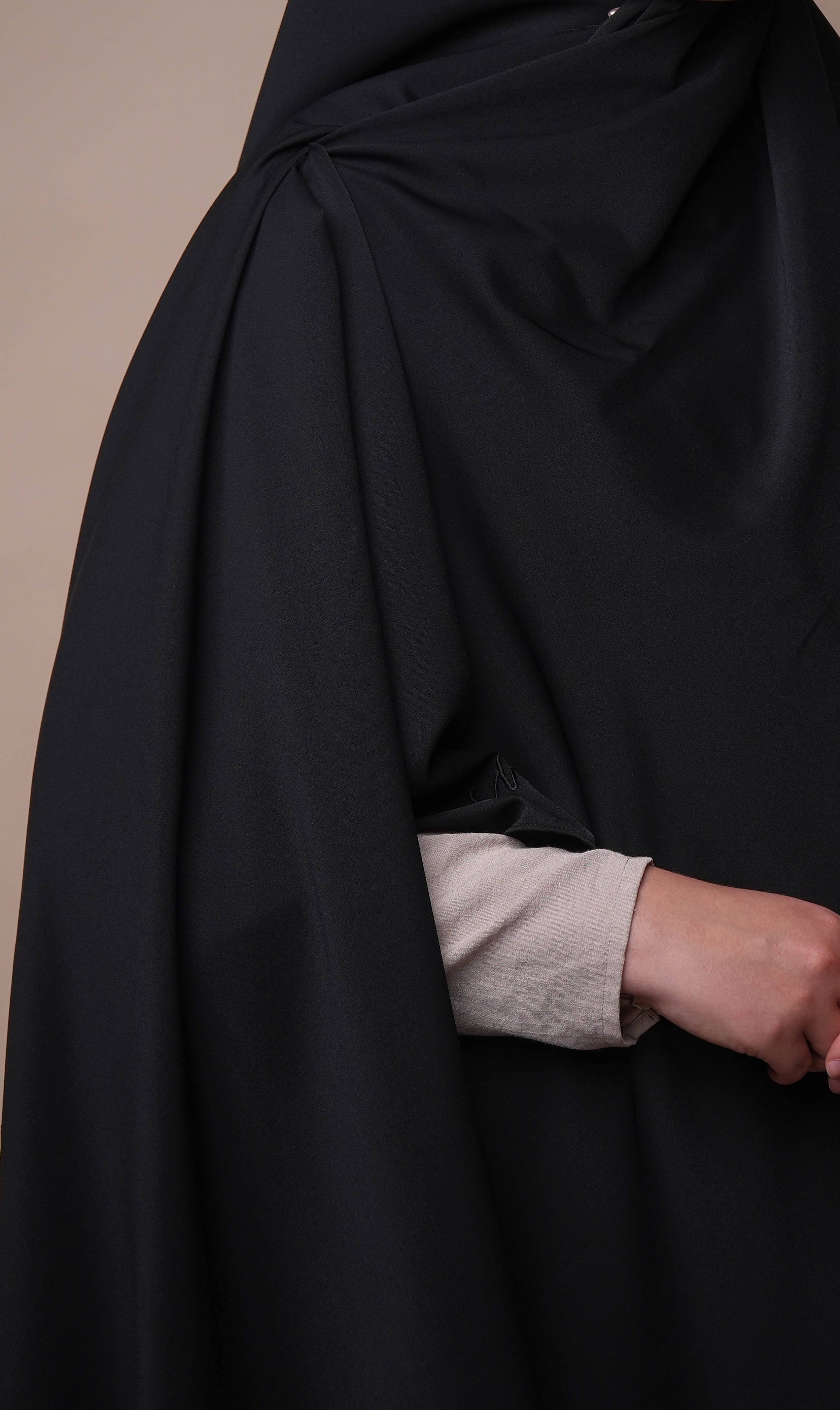 Anisah Stretch Hijaab 125*200 - Zwart