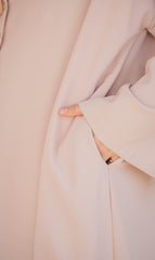Elizabeth Open Abaya SET - ROSE CREAM