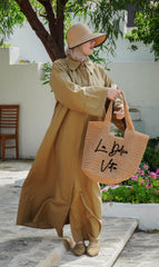 Elisa Linen Blouse Dress DESERT