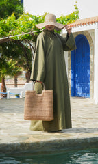 Elisa Linen Blouse Dress HERB