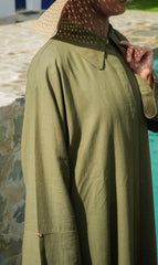 Elisa Linen Blouse Dress HERB