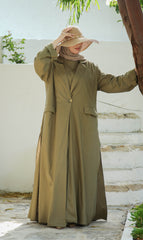 Linen Abaya Awdal Set - OLIVETTE