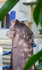 Lyocell Abaya Awdal Set - PLUM