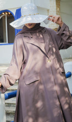 Lyocell Abaya Awdal Set - PLUM