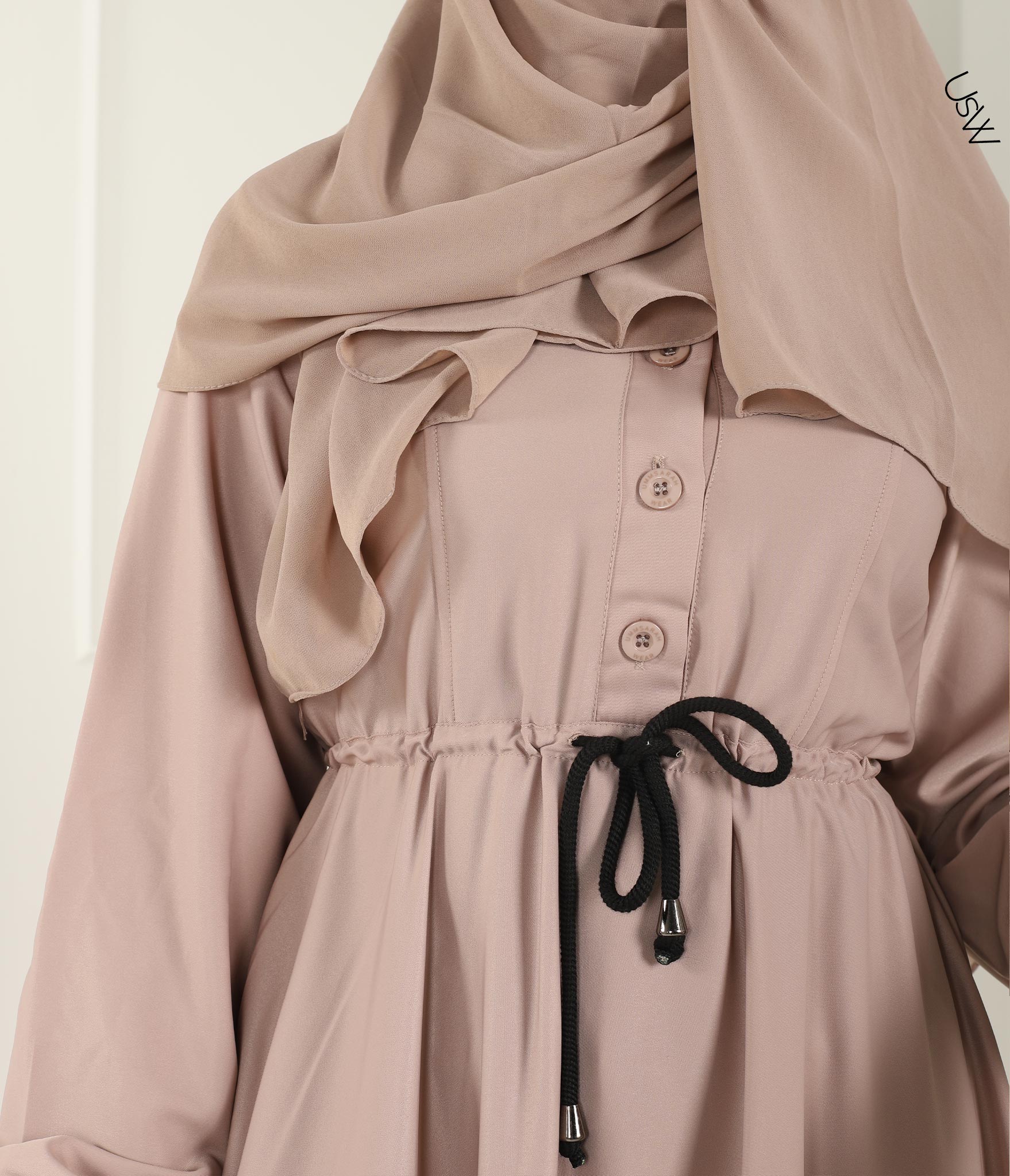 Abaya Maleekah Aaliia - Pastel Taupe