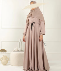 Abaya Maleekah Aaliia - Pastel Taupe