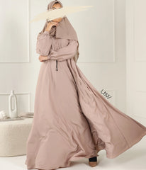 Abaya Maleekah Aaliia - Pastel Taupe