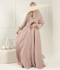 Abaya Maleekah Aaliia - Pastel Taupe