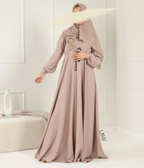 Abaya Maleekah Aaliia - Pastel Taupe