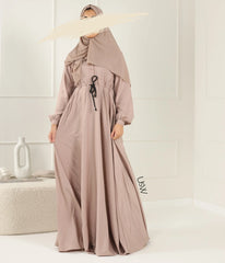 Abaya Maleekah Aaliia - Pastel Taupe