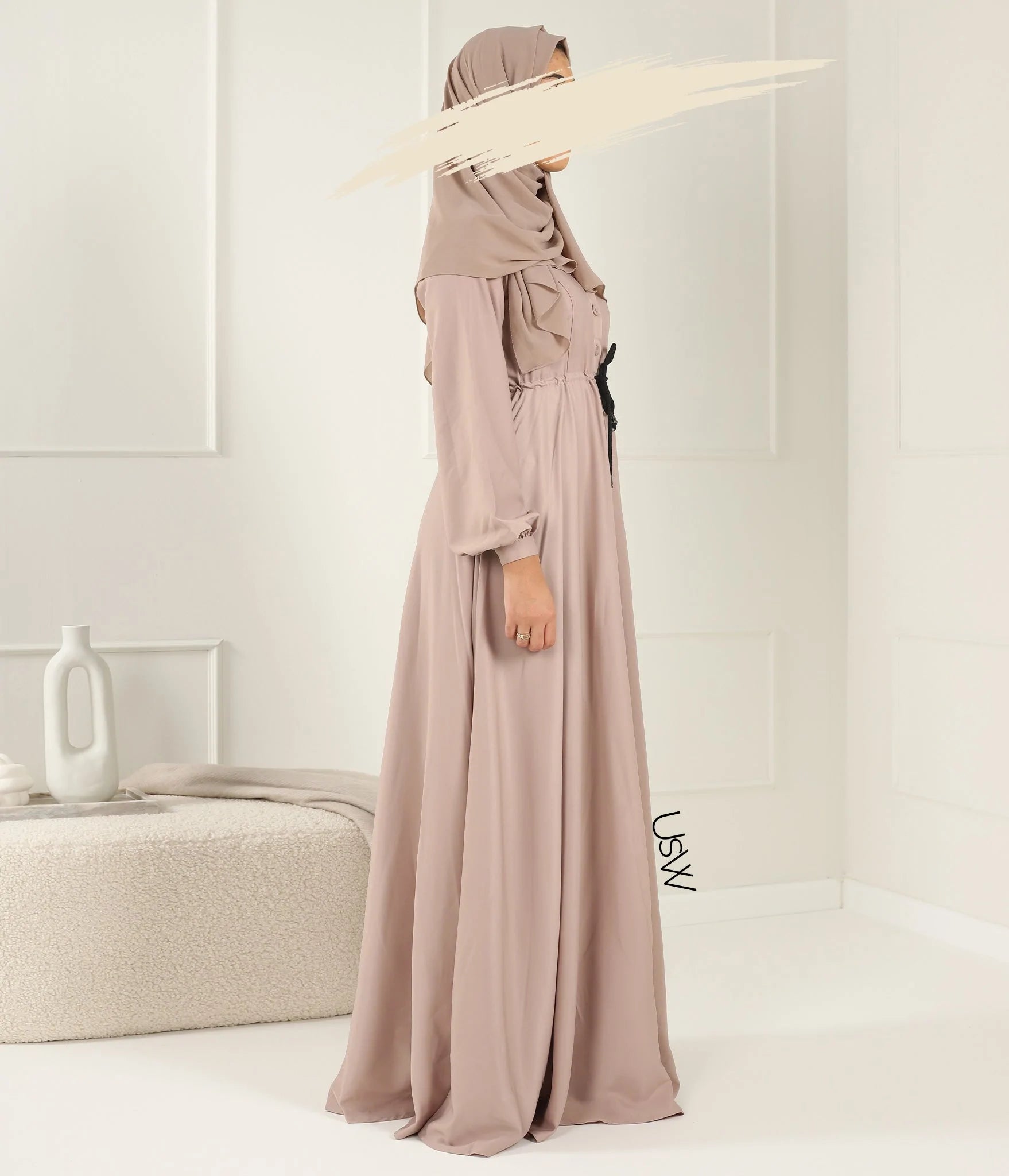 Abaya Maleekah Aaliia - Pastel Taupe