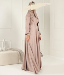 Abaya Maleekah Aaliia - Pastel Taupe