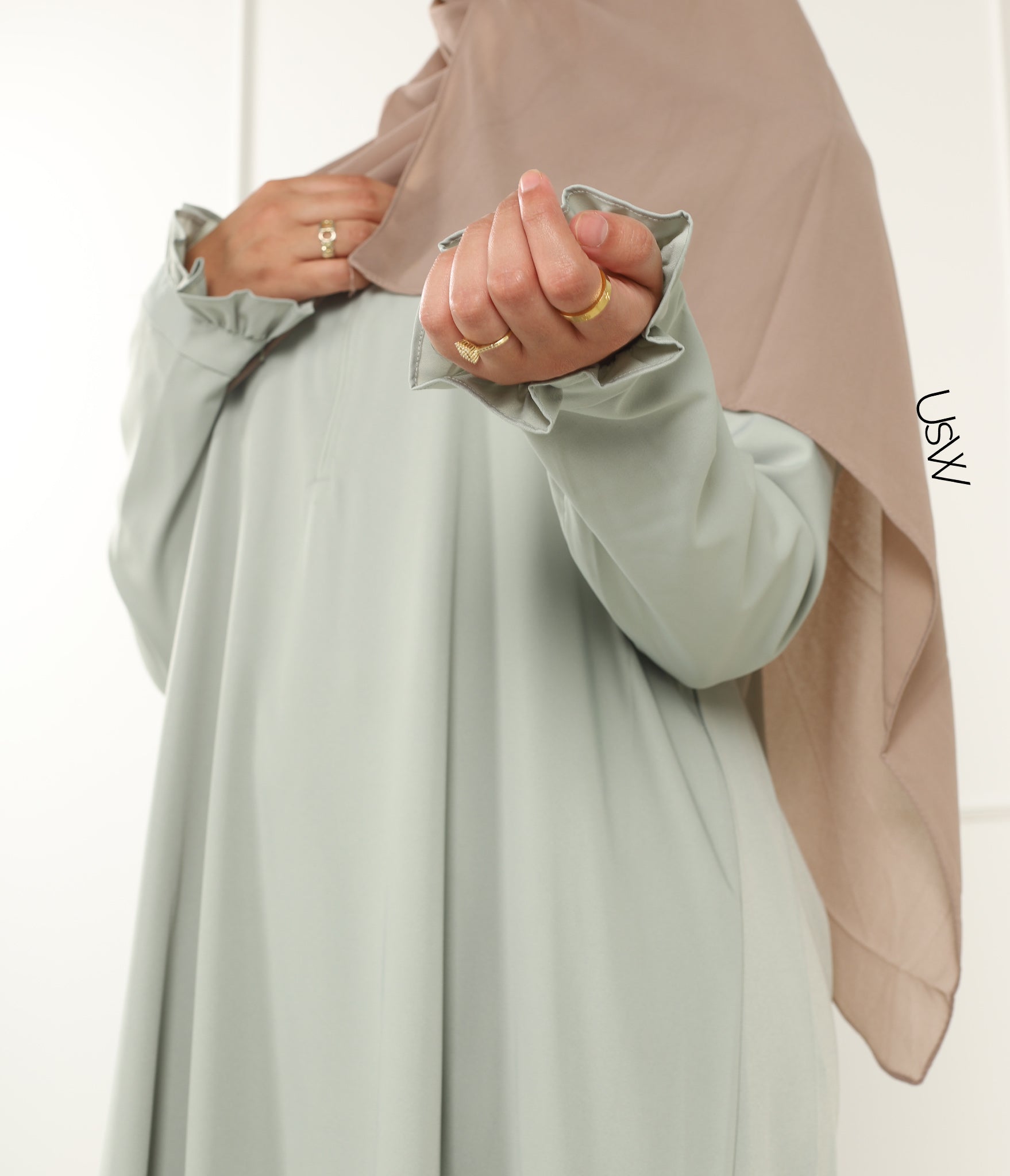 A-Lijn Abaya Aaliia Samha - Sage Green