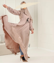 Abaya Maleekah Aaliia - Pastel Taupe