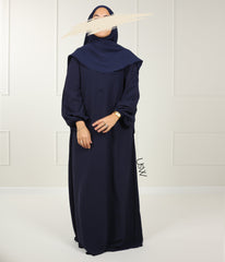 A-Lijn Puff Abaya Arrzha Stretch - Navy