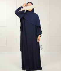 A-Lijn Puff Abaya Arrzha Stretch - Navy