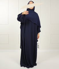 A-Lijn Puff Abaya Arrzha Stretch - Navy